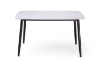 Picture of SAROTO 51" Sintered Stone Top 5PC Dining Set (Gloss White Table + 4 Charcoal Chairs)
