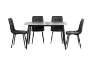 Picture of SAROTO 51" Sintered Stone Top 5PC Dining Set (Matte Grey Table)