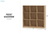 Picture of MOOK 47.5"x47" Bookshelf (Light Oak)