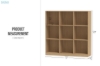 Picture of MOOK 47"x47.5" Bookshelf (Light Oak)