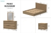 Picture of  MOOK Bedroom Combo Set in Queen Size - 4PC Combo (Light Oak)