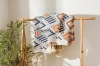 Picture of 377-001 Bohemian Knitted Throw Blanket with Tassels(67"x51")