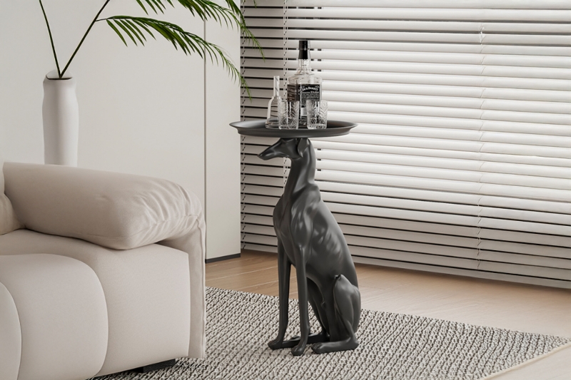 Picture of 3D Resin Dog Sculpture with Serving Tray Ornament