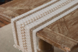 Picture of 376-005 Jute-Striped Woven Table Runner/Bed Runner with Tassel - 78.5"x12"