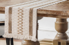 Picture of 376-005 Jute-Striped Woven Table Runner/Bed Runner with Tassel - 78.5"x12"