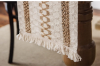 Picture of 376-006 Jute-Striped Woven Table Runner/Bed Runner with Tassel - 94.5"x12"