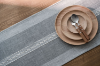 Picture of 376-009 Jacquard Geometric Pattern Table Runner/Bed Runner (Grey) - 78.5"x13"