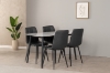 Picture of SAROTO 51" Sintered Stone Top 5PC Dining Set (Matte Grey Table + 4 Charcoal Chairs)