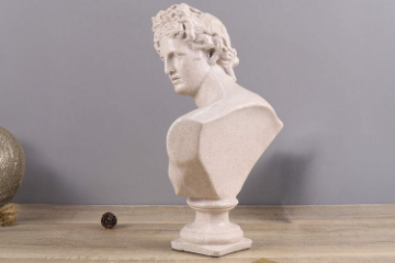 Picture of 374-001 Classic Greek Bust Sculpture Ornaments Character Figure Resin Sculpture (7"x12.5")