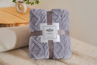 Picture of Soft Jacquard Pattern Blanket Multiple Colours (78.5"x59") - Blue