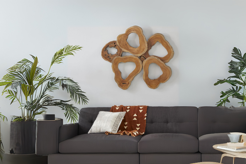 Picture of 650-024 Teak Root Wall Sculpture – Handcrafted Natural Wooden Wall Art