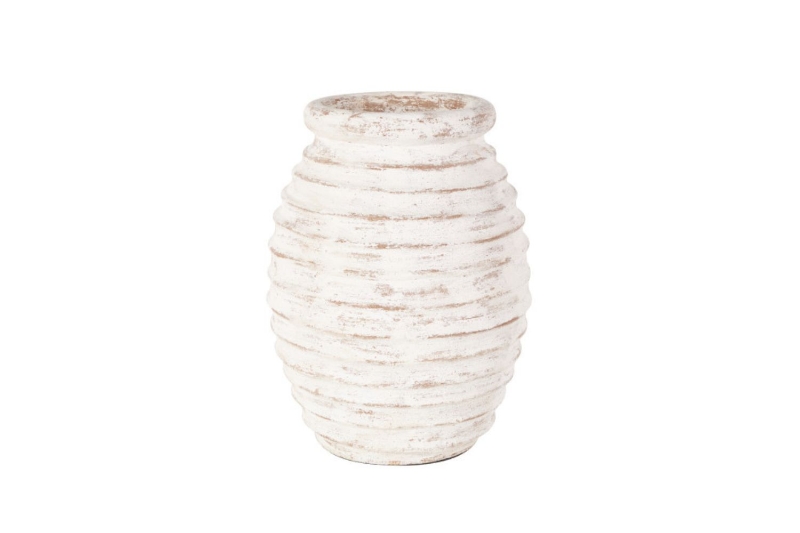 Picture of 650-004 Terracotta Vase (Off-white) - 10"x14"