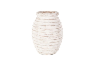 Picture of 650-004 Terracotta Vase Ulir (Off-white) - 10"x14"