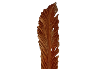 Picture of 650-008 Leaf-Shaped Teak Root Carving Sculpture
