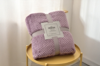 Picture of Soft Pineapple Grid Blanket (78.5"x59") - Mauve
