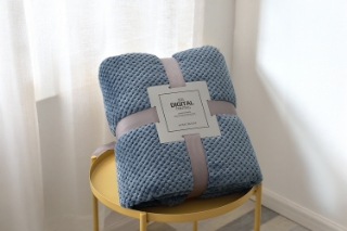 Picture of Soft Pineapple Grid Blanket (78.5"x59") - Blue
