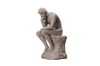 Picture of 374-006 Famous Thinking Man Resin Sculpture for Home and Office Decor - Sandstone