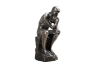 Picture of 374-007 Famous Thinking Man Resin Sculpture for Home and Office Decor - Silver