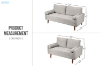 Picture of HAROLD Fabric Sofa Range (Beige) - Loveseat+Sofa Set