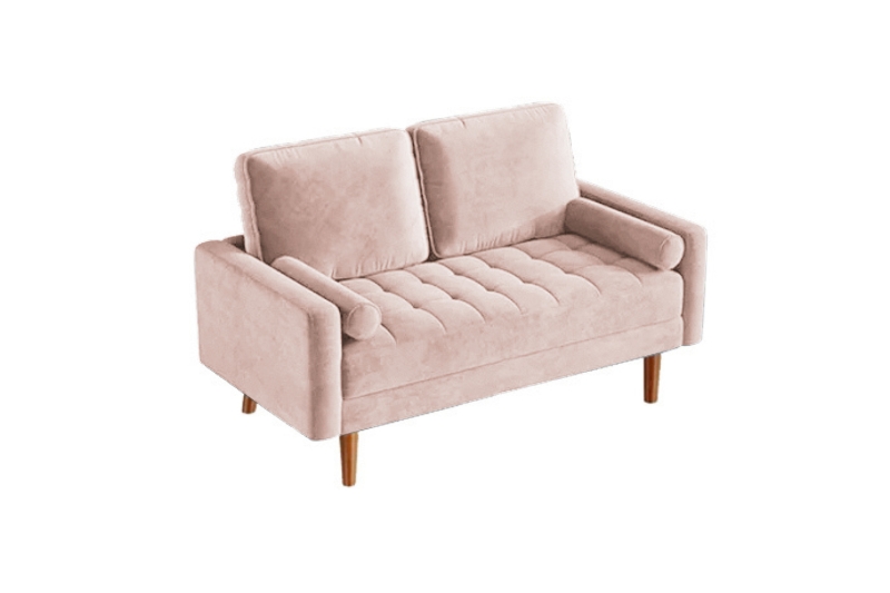 Picture of HAROLD Fabric Sofa Range (Pink) - 2 Seater (Loveseat)