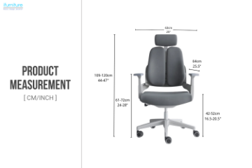 Picture of SC-7901 Height Adjustable Ergonomic Office Chair (Grey)