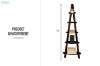 Picture of SOLANUS PYRAMID 5-Tier Corner Bookshelf (Red Cocoa)