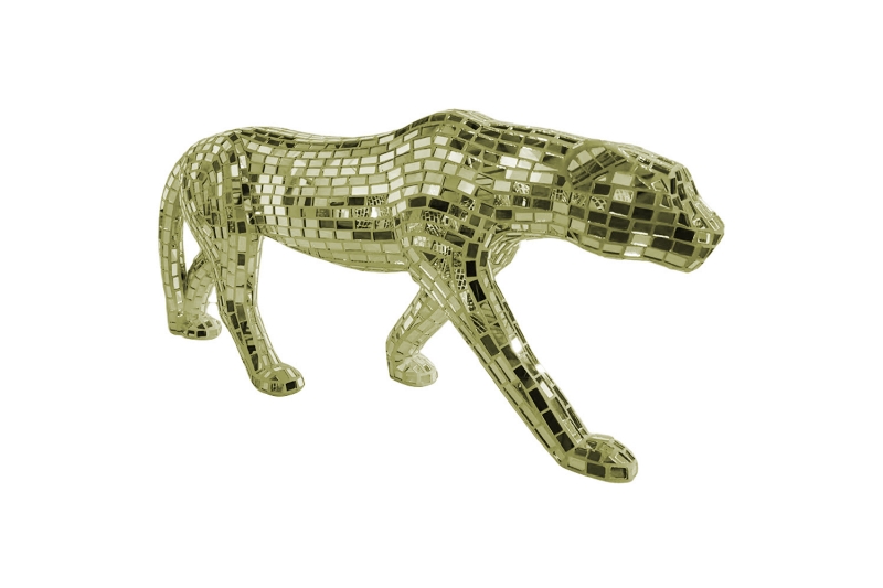 Picture of GEKO Large Golden Leopard Ornament Home Decoration (37.5"x15.5")