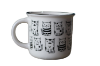 Picture of 323-026 Various Pattern Ceramic Coffee Mug (360ml)
