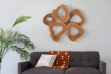 Picture of 650-024 35.5"x39.5" Large Teak Root Wall Sculpture – Handcrafted Natural Wooden Wall Art