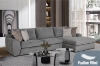 Picture of HAYVA Feather-Filled Fabric Sectional Sofa - Chaise Facing Left