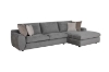 Picture of HAYVA Feather-Filled Fabric Sectional Sofa - Chaise Facing Left