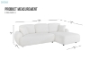 Picture of BADEN Fabric Sectional Sofa - Chaise Facing Left