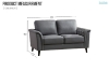 Picture of GROVA 3/2 Seater Air Leather Sofa Range - 2 Seater (Loveseat)	