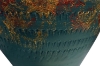 Picture of 363-023 One-handled Golden and Turquoise Dichroic Ceramic Vase