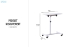 Picture of SCAPA Mobile Wheels Adjustable Height Table
