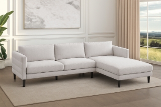 Picture of FINCH Sectional Sofa (Beige) -  Chaise Facing Right without Ottoman