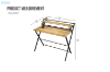 Picture of REIDUN 39.5" Dual-Tier Office Desk with Foldable Top shelf