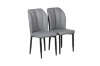 Picture of MIKASA 47" Sintered Stone Top 5PC Dining Set (Grey Table + 4 Dark Grey Chairs)