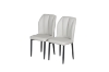 Picture of MIKASA 47" Sintered Stone Top 5PC Dining Set (Crisp-White Table + 4 Light Grey Chairs)