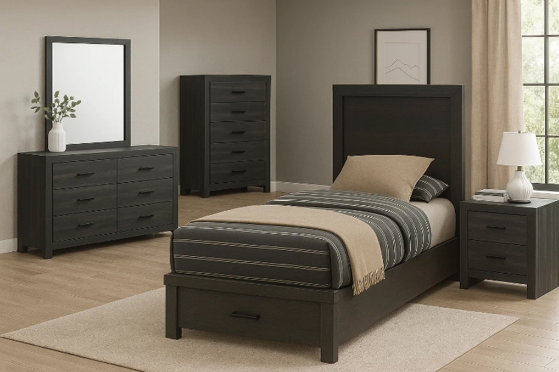 Picture of HAIDEN Bedroom Combo Set in Twin Size - 5PC Combo