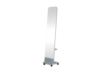 Picture of AURELA H67.5" Movable Mirror With 2-Tier Shelves and Wheels