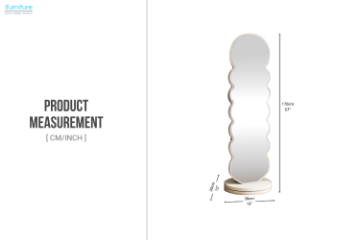 Picture of TOVIA H67"  Swivel Base Stand Mirror