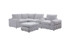 Picture of LUXEON Sectional Modular Sofa Range - 4PC Chaise Facing Right Combo Set (LAF Armchair + Armlessx2 + Corner)