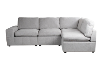 Picture of LUXEON Sectional Modular Sofa Range - 4PC Chaise Facing Right Combo Set (LAF Armchair + Armlessx2 + Corner)