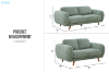 Picture of HELSINKI Fabric Sofa Range (Light Olive) - 3 Seater (Sofa)