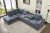 Picture of OSAKA Sectional Sofa (Grey) - Chaise Facing Left without Ottoman