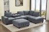 Picture of OSAKA Sectional Sofa (Grey) - Chaise Facing Left with Ottoman
