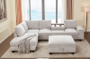 Picture of OSAKA Sectional Sofa with Storage Ottoman, Flip-Back Hidden Console & USB & Type-C Port (Beige)