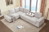 Picture of OSAKA Sectional Sofa (Light Color) - Chaise Facing Left with Ottoman