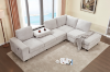 Picture of OSAKA Sectional Sofa (Light Color) - Chaise Facing Left with Ottoman